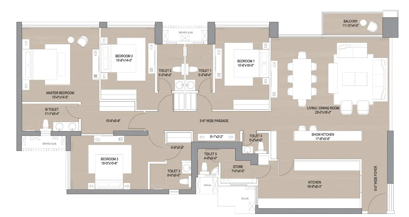 Oberoi Enigma 4 BHK 1926 2170 Sqft Floor Plan Mulund West Mumbai